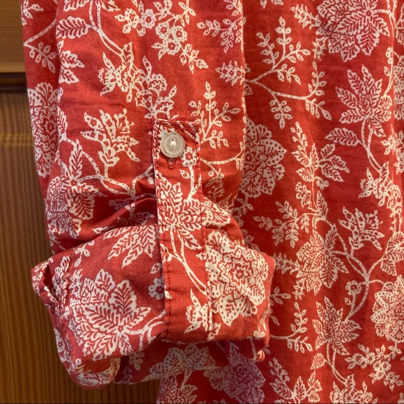 EDDIE BAUER light cotton floral shirt, size M - Picture 6 of 7